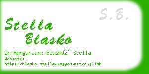 stella blasko business card